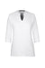 Devon & Jones DP188W Womens Perfect Fit 3/4 Sleeve Polo Shirt White Flat Front