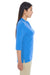 Devon & Jones DP188W Womens Perfect Fit 3/4 Sleeve Polo Shirt French Blue Model Side