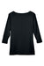 Devon & Jones DP192W Womens Perfect Fit 3/4 Sleeve Wide Neck T-Shirt Black Flat Back