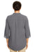 Devon & Jones DP611W Womens Perfect Fit Short Sleeve 1/4 Zip Crepe Tunic Graphite Grey Model Back