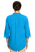 Devon & Jones DP611W Womens Perfect Fit Short Sleeve 1/4 Zip Crepe Tunic Ocean Blue Model Back