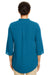 Devon & Jones DP611W Womens Perfect Fit Short Sleeve 1/4 Zip Crepe Tunic Dark Teal Blue Model Back