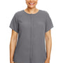 Devon & Jones Womens Perfect Fit Short Sleeve Blouse - Graphite Grey