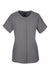 Devon & Jones DP612W Womens Perfect Fit Short Sleeve Blouse Graphite Grey Flat Front