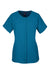 Devon & Jones DP612W Womens Perfect Fit Short Sleeve Blouse Dark Teal Blue Flat Front