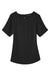 Devon & Jones DP613W Womens Perfect Fit Boat Neck Short Sleeve Blouse Black Flat Back