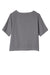 Devon & Jones DP617W Womens Perfect Fit Tie Front Short Sleeve Blouse Graphite Grey Flat Back