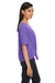 Devon & Jones DP617W Womens Perfect Fit Tie Front Short Sleeve Blouse Grape Purple Model Side