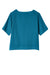 Devon & Jones DP617W Womens Perfect Fit Tie Front Short Sleeve Blouse Dark Teal Blue Flat Back