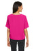 Devon & Jones DP617W Womens Perfect Fit Tie Front Short Sleeve Blouse Crown Raspberry Pink Model Back