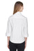 Devon & Jones DP625W Womens Perfect Fit 3/4 Sleeve Button Down Shirt White Model Back