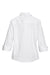 Devon & Jones DP625W Womens Perfect Fit 3/4 Sleeve Button Down Shirt White Flat Back