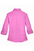 Devon & Jones DP625W Womens Perfect Fit 3/4 Sleeve Button Down Shirt Charity Pink Flat Back