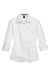 Devon & Jones DP625W Womens Perfect Fit 3/4 Sleeve Button Down Shirt White Flat Front