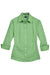 Devon & Jones DP625W Womens Perfect Fit 3/4 Sleeve Button Down Shirt Lime Green Flat Front