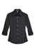 Devon & Jones DP625W Womens Perfect Fit 3/4 Sleeve Button Down Shirt Black Flat Front