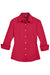 Devon & Jones DP625W Womens Perfect Fit 3/4 Sleeve Button Down Shirt Red Flat Front