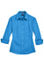 Devon & Jones DP625W Womens Perfect Fit 3/4 Sleeve Button Down Shirt French Blue Flat Front