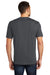 District DT104 Mens Perfect Weight Short Sleeve Crewneck T-Shirt Charcoal Grey Model Back