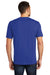 District DT104 Mens Perfect Weight Short Sleeve Crewneck T-Shirt Deep Royal Blue Model Back