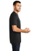 District DT104 Mens Perfect Weight Short Sleeve Crewneck T-Shirt Jet Black Model Side