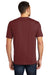 District DT104 Mens Perfect Weight Short Sleeve Crewneck T-Shirt Sangria Red Model Back