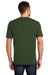 District DT104 Mens Perfect Weight Short Sleeve Crewneck T-Shirt Thyme Green Model Back