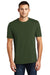 District DT104 Mens Perfect Weight Short Sleeve Crewneck T-Shirt Thyme Green Model Front