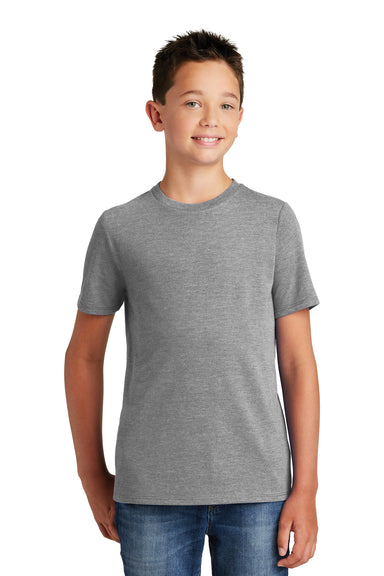 District DT130Y Youth Perfect Tri Short Sleeve Crewneck T-Shirt Grey Frost Model Front