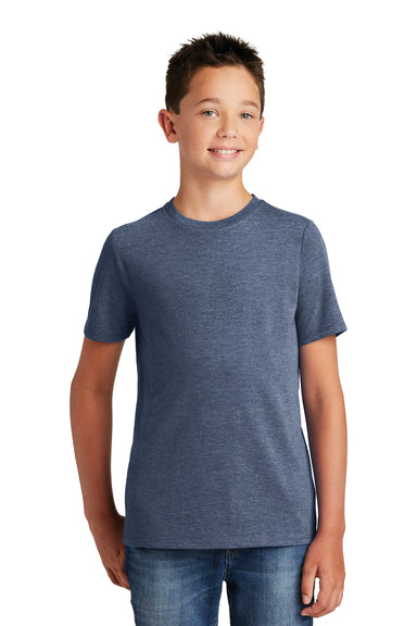 District DT130Y Youth Perfect Tri Short Sleeve Crewneck T-Shirt Navy Blue Frost Model Front