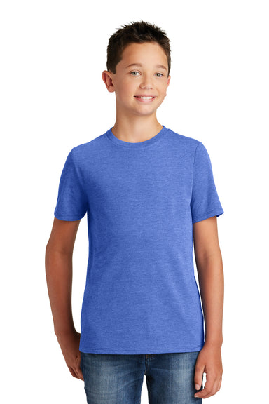 District DT130Y Youth Perfect Tri Short Sleeve Crewneck T-Shirt Royal Blue Frost Model Front