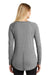 District DT132L Womens Perfect Tri Long Sleeve Crewneck T-Shirt Grey Frost Model Back