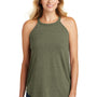 District Womens Perfect Tri Rocker Tank Top - Military Green Frost