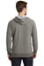 District DT355 Mens Perfect French Terry Hooded Sweatshirt Hoodie Grey Frost Model Back