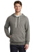 District DT355 Mens Perfect French Terry Hooded Sweatshirt Hoodie Grey Frost Model Front