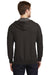 District DT356 Mens Perfect French Terry Full Zip Hooded Sweatshirt Hoodie Black Model Back