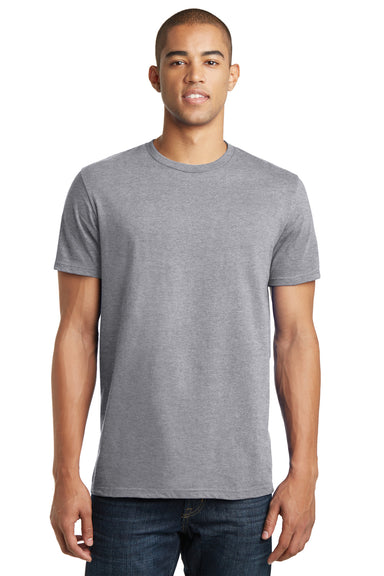 District DT5000 Mens The Concert Short Sleeve Crewneck T-Shirt Heather Grey Model Front