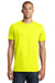 District DT5000 Mens The Concert Short Sleeve Crewneck T-Shirt Neon Yellow Model Front