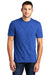 District DT564 Mens Medal Short Sleeve Crewneck T-Shirt Deep Royal Blue Model Front