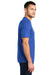 District DT564 Mens Medal Short Sleeve Crewneck T-Shirt Deep Royal Blue Model Side