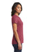 District DT6002 Womens Very Important Short Sleeve Crewneck T-Shirt Heather Cardinal Red Model Side