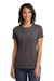 District DT6002 Womens Very Important Short Sleeve Crewneck T-Shirt Heather Charcoal Grey Model Front