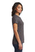 District DT6002 Womens Very Important Short Sleeve Crewneck T-Shirt Heather Charcoal Grey Model Side