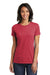 District DT6002 Womens Very Important Short Sleeve Crewneck T-Shirt Heather Red Model Front