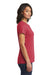 District DT6002 Womens Very Important Short Sleeve Crewneck T-Shirt Heather Red Model Side