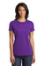 District DT6002 Womens Very Important Short Sleeve Crewneck T-Shirt Purple Model Front