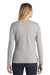 District DT6201 Womens Very Important Long Sleeve V-Neck T-Shirts Heather Light Grey Model Back