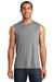 District DT6300 Mens Very Important Muscle Tank Top Grey Frost Model Front