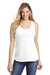 District DT6302 Womens Very Important Tank Top White Model Front