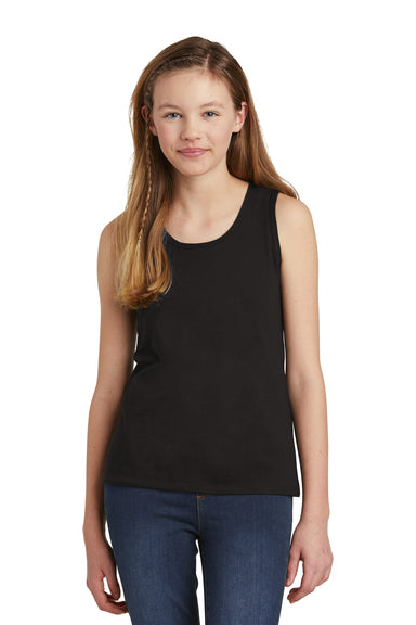 District DT6303YG Youth Very Important Tank Top Black Model Front